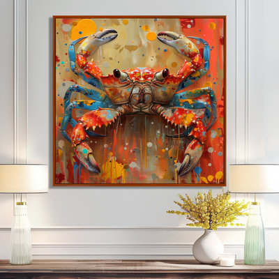 «Orange Jaune Cancer Constellation II - Astronomie Cancer», art mural