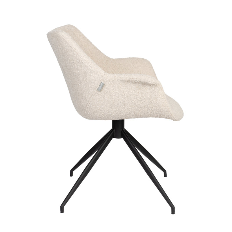 Doulton Swivel Armchair, Brown Polyester Blend