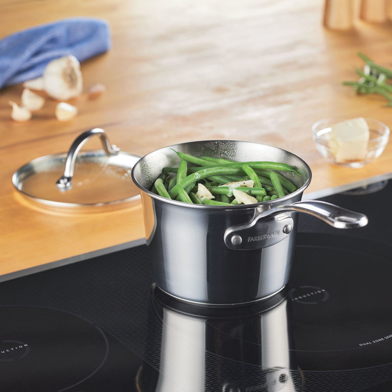 Millennium 10-Piece Stainless Steel Cookware Set with Glass Lids