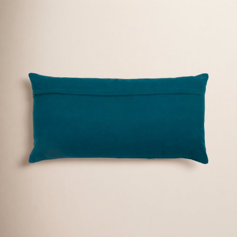Brockett Textured Reversible Throw Pillow, Teal