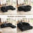137" Comfy Cloud Couch, Modular U Shaped Sectional Sofa With Chaise And Ottoman-472686442