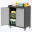 Armoire de rangement en métal avec roulettes