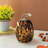 7.75"H Amber Dots Glass Pumpkin