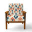 Chaise rembourrée Boho - Fauteuil rouge Ikat Meadow-1403079474