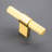 Modern Solid Brass Knurled T-Bar With Rectangular Base