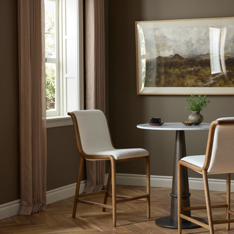 Rafe Upholstered Stool with Solid Wood Frame