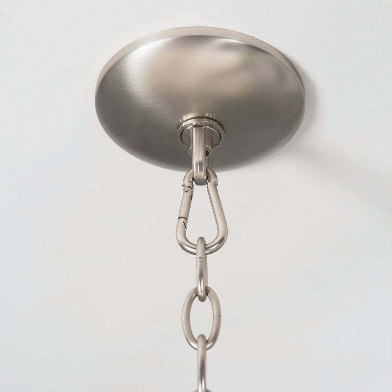 Lustre traditionnel à 9 lumières Monrovia, Nickel brossé
