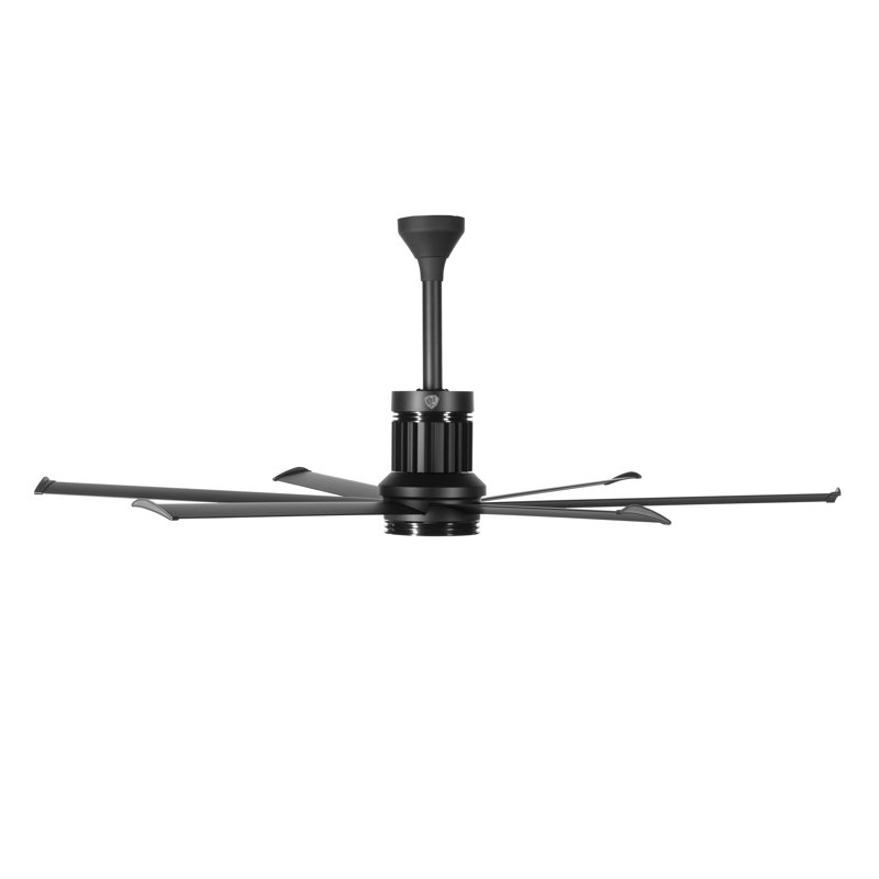 I6 Smart Downrod Ceiling Fan, Black, 96 inches