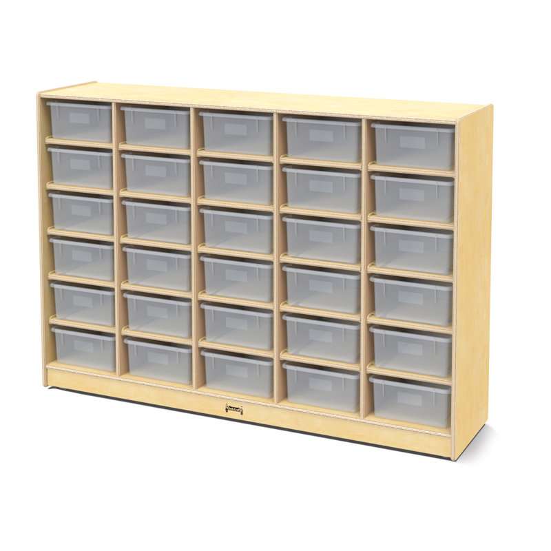 Jonti-Craft® 30 Tub Mobile Storage, Plywood, Clear