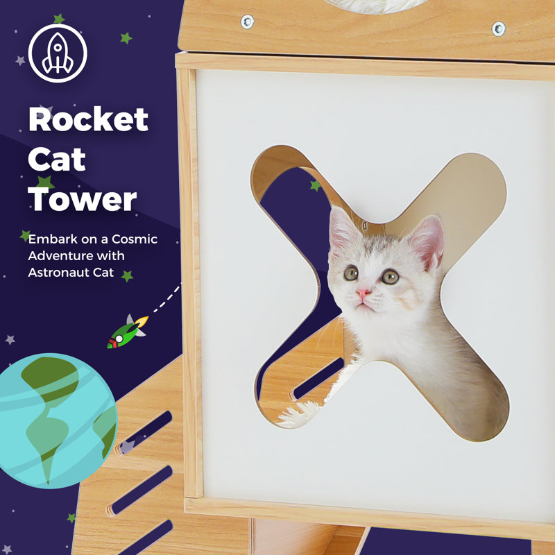 Modern Cat Tree Rocket Cat Tower