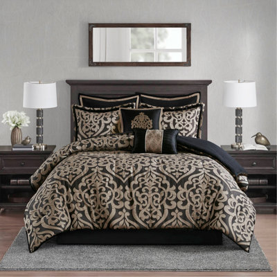 Ensemble d'édredon 8 pièces grand jacquard