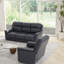 Mobilier inclinable à double alimentation: causeuse, fauteuil inclinable et fauteuil oscillant pivotant avec ports de charge Coussins à haute densité pour l'espace de vie: siège en cuir