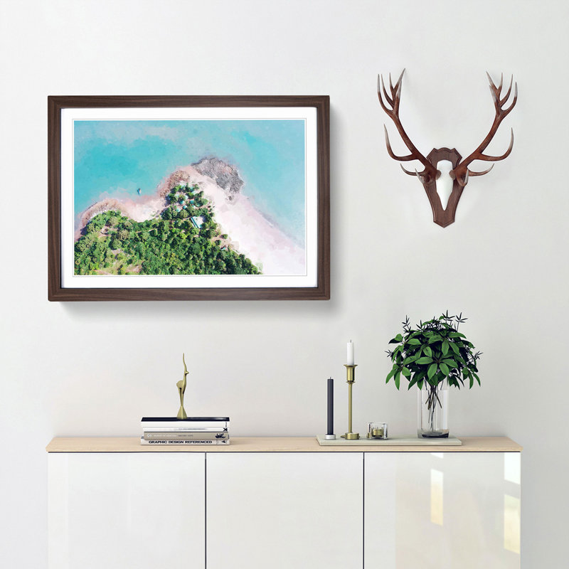 Beach in Conakry Guinea in Abstract - Picture Frame Photograph Print, Walnut Framed, 62cm H x 87cm W x 2cm D