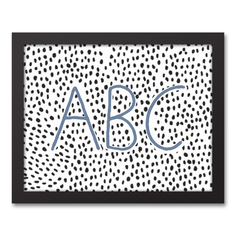 Art encadré ABC, H 15,75 po x l 12,75 po x P 1,75 po