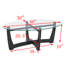 Table basse ovale avec plateau en verre-1819220858