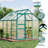 6x8 FT Walk-in Polycarbonate Greenhouse, Aluminum Frame, Sliding Door, Roof Vent, Outdoor Garden House-125296671-125296677