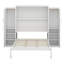 Lit escamotable avec deux garde-robe et tablette de rangement, cadre de lit plateforme pliable multifonctionnel pour chambre d'amis, chambre à coucher-82813139