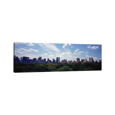 Skyscrapers In A City, Manhattan, NYC, New York City, New York State, USA - Wrapped Canvas Panoramic Print