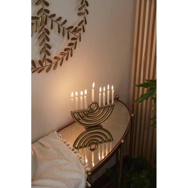 Golda Menorah 10,75 po x 6,5 po