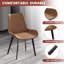 Ensemble de table de salle à manger en pierre frittée 7 pièces avec chaises en similicuir-311572133-311572129