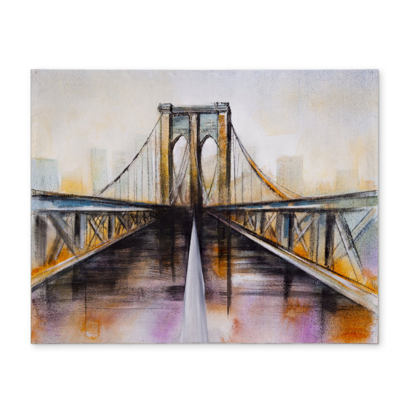 Colorful Brooklyn Bridge Romantic Bedroom Placemat - Home Decor
