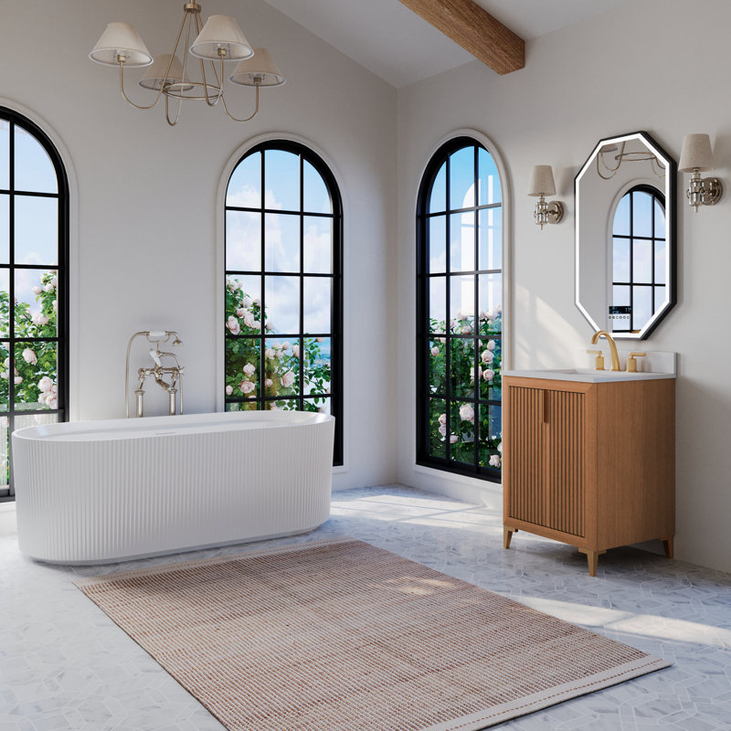 Turlington 24 In. Bath Vanity Set With White Quartz Vanity Top And White Undermount Basin, Sienna