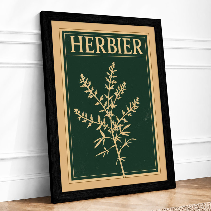 Gilded Herbier Botanical - Print, A1 - 84.1 x 59.4 cm, Black