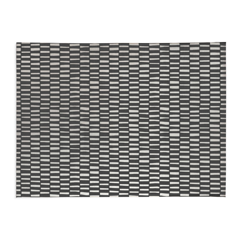 Flat Attack Kids Play Mat, Rectangle 5' x 7', Ivory/Charcoal