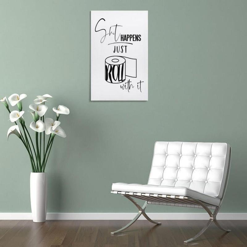 Reproduction sur toile Playful Sht Happens - Urban Studio, 40 * 28 pouces (100 * 70 * 2 cm)