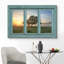 «Window View Of Meadow Tree In Mist Nature Images Rustic Landscape Vibrant» sur toile-98449304