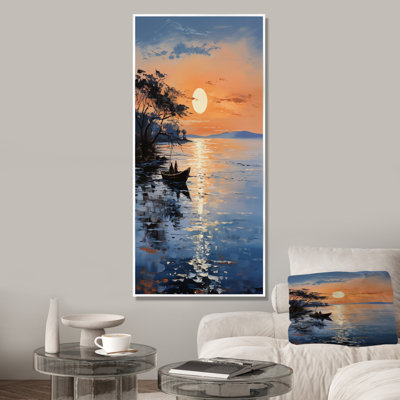 Coucher de soleil bleu au coucher de soleil III - art mural coucher de soleil côtier