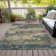 Machine Washable Indoor/Outdoor Xhevrie Teal Rug