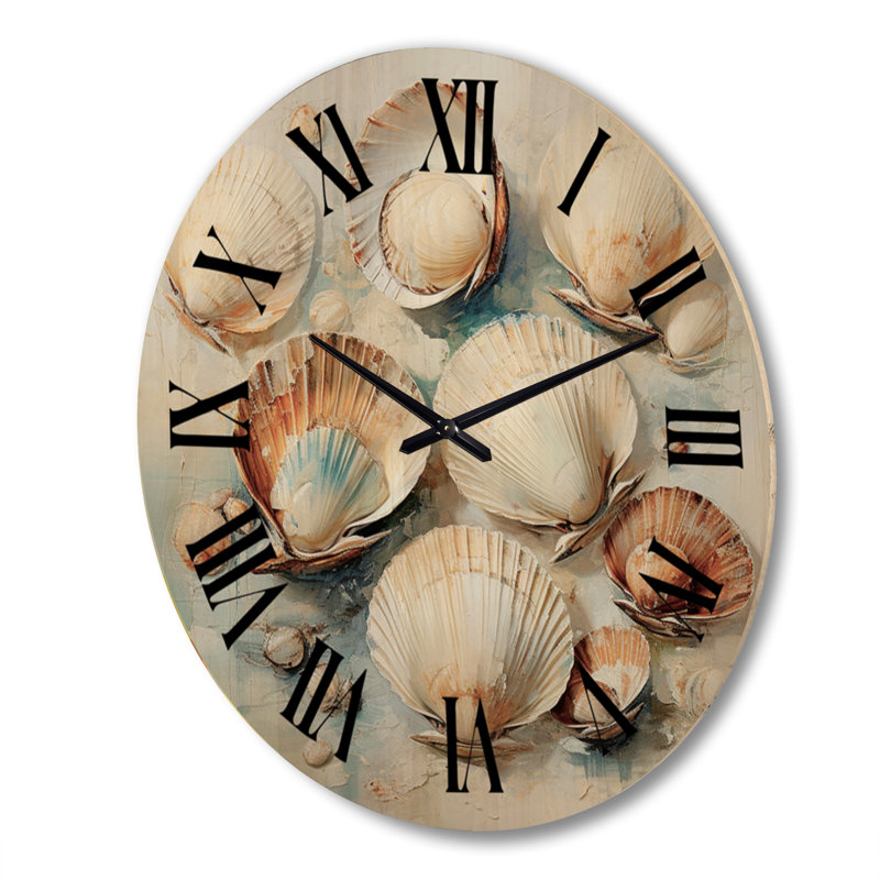 Horloge murale en bois massif Wasola, Très grand