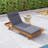 Lounge Chaise Set With Headrest, Space Available On One Side, Acacia Wood With Water-Resistant Lounge Cushions (3-Fold & 4 Inch)-48927221
