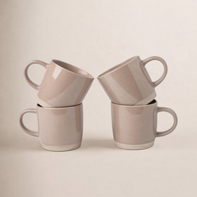 Daytona Stackable Stoneware Coffee Mugs
