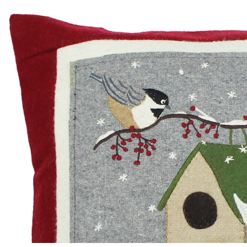  Coussin en laine rouge