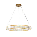 Sabbir Transitional LED Halo Crystal Chandelier 