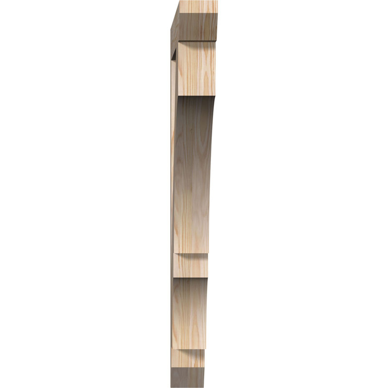 H 6 po x l 40 po x Support en bois / corbeau, H 38 po x l 3,5 po x P 34 po, Lisse, Sapin de Douglas