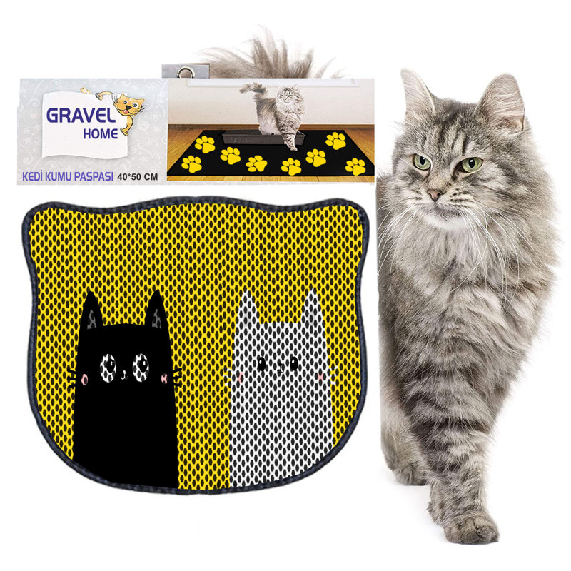 Durable Cat Litter Mat, 15.7 x 19.7 inches | 50% PVC / 50% Polyester, Machine Washable & Vacuum Friendly | Perfect for Easy Cleanup, Non-Slip Design to Keep Your Home Clean & Fresh, Ideal for Pet Owners