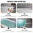 59'' x 29.5'' Freestanding Soaking Solid Surface Bathtub Stone Resin Bathtub with Overflow and Pop-up Drain, Matte White-118100967