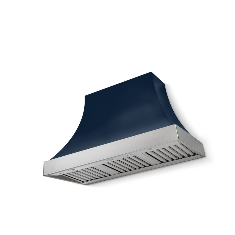 Cascade Series 48" Wide x 30" High Wall Hood 1200 CFM, Brushed Nickel, Without Banding, Indigo