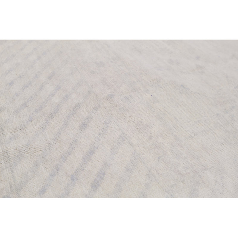 Hand-Knotted High-Quality Ivory and Ivory Area Rug