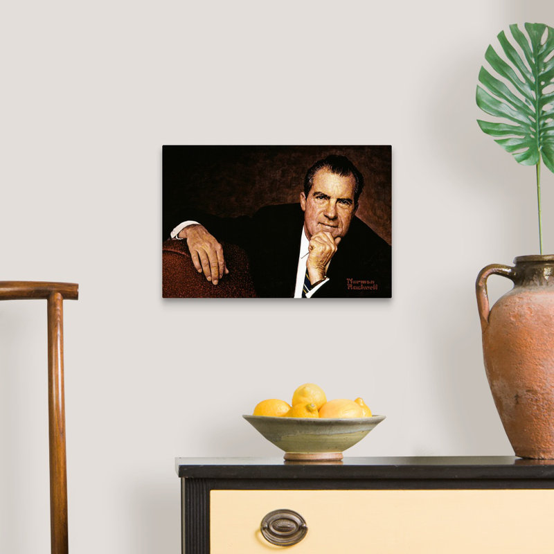 «Norman Rockwell Portrait of Richard M. Nixon», art mural sur toile, H 12 po x l 18 po x P 1,25 po, Toile tendue