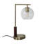 Lampe de table moderne moderne classique pour salon, chambre à coucher, bureau, décoration, conception originale, lampe de table européenne, lampe de table facile à assembler, lampe de table à angle droit en verre - 110V