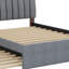 Lit plateforme tapissier avec lit gigogne-189290227