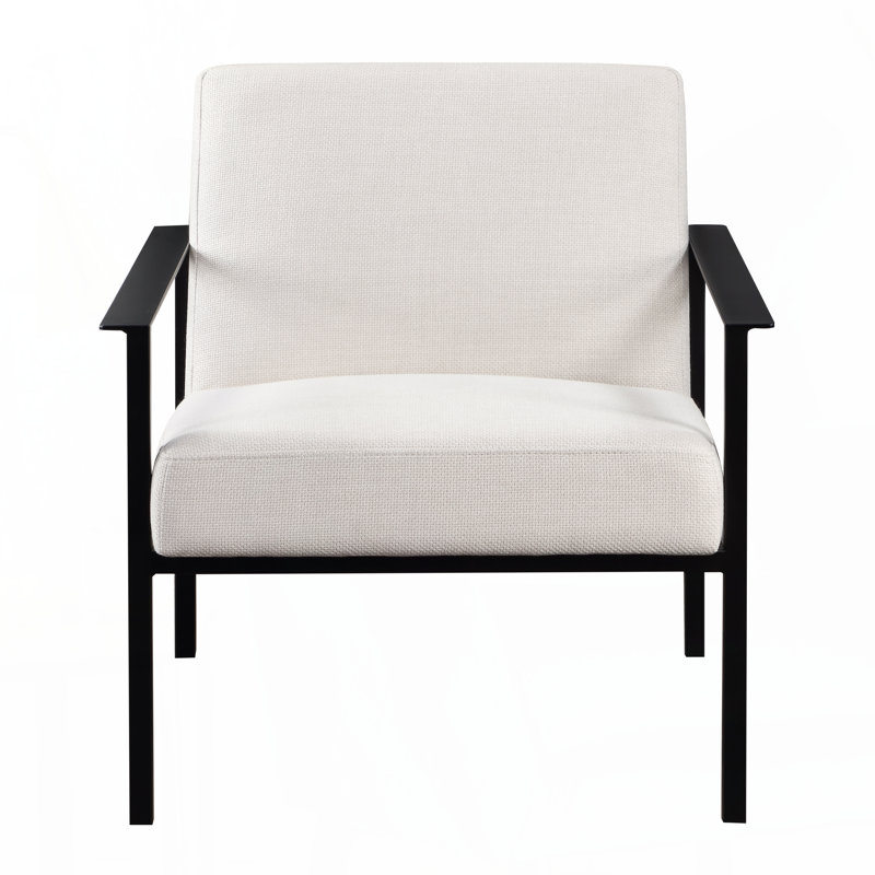 Fauteuil d'appoint en métal blanc Millie