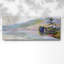 La seine au port - reproduction panoramique sur toile tendue