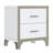 Elegant High Gloss Nightstand With Metal Handle-138913786
