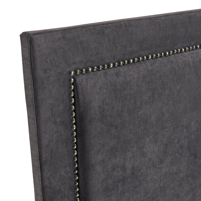 Cherene Upholstered Headboard, Charcoal, Super King (6')