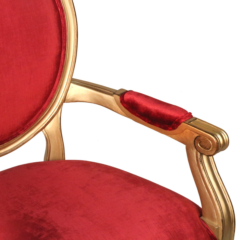 Miraz 24 po de largeur, Velours rouge, Doré